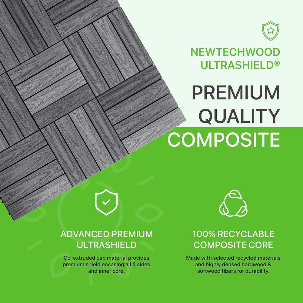 NewTechWood UltraShield Naturale 1 ft. x 1 ft. Composite Deck Tiles