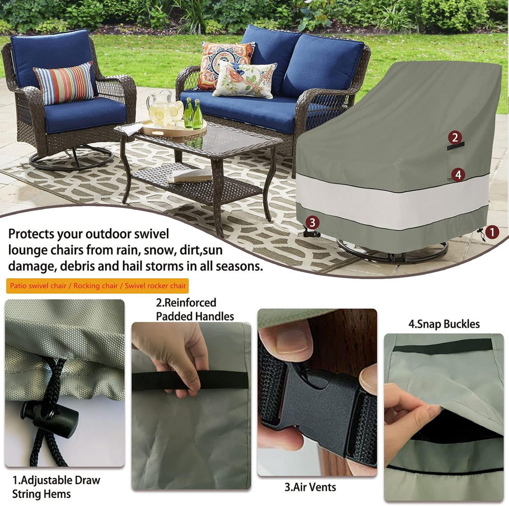 Patio Chair Covers Waterproof Patio Furniture Covers,27.5W x 32.5D x 38 H Inc...