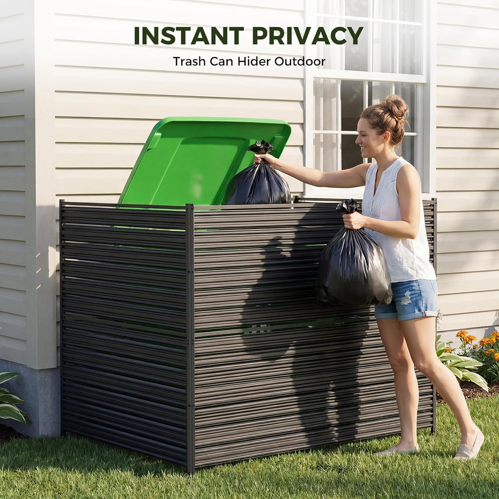 50" W x 48" H Air Conditioner Fence, Outdoor Privacy Screens, Metal...