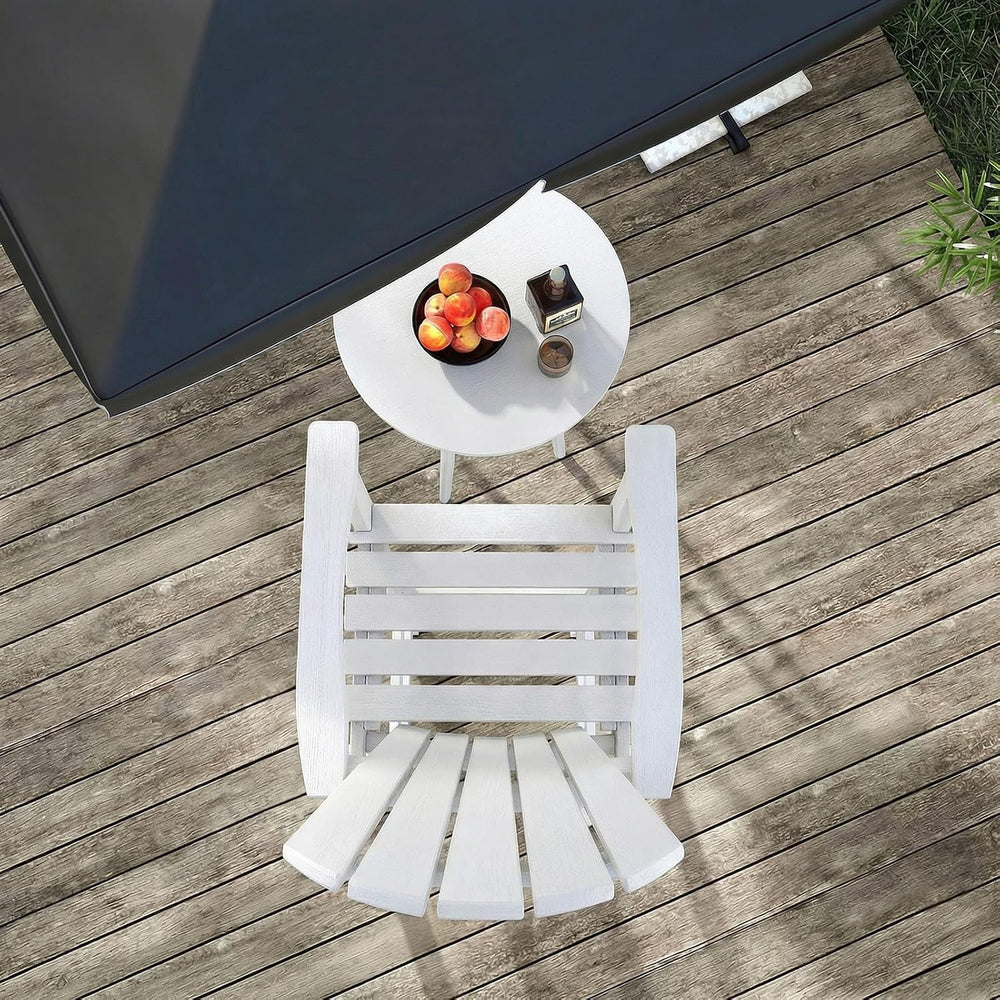 GIANTEX Set of 2 HDPE Outdoor Bar Stools, All Weather Tall Adirondack Chair w...