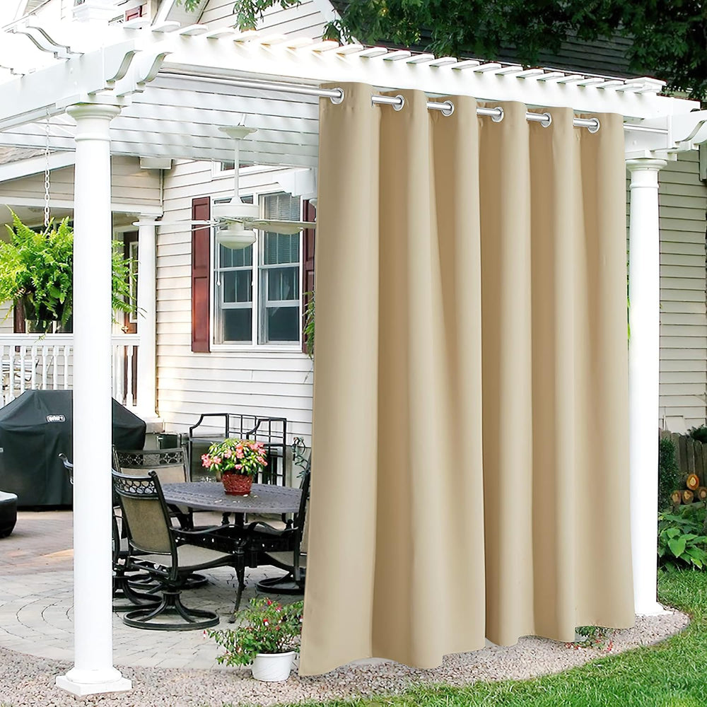 RYB HOME Outdoor Curtains for Patio Waterproof Privacy Thermal Insulated