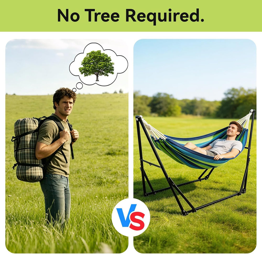 Portable Multifunctional Hammock Chair with Stand for Outside or Inside