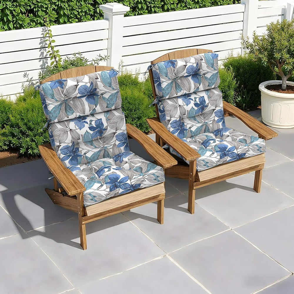 LVTXIII Outdoor Tufted High Back Cushions Set of 2 Patio Seasonal Replacement...