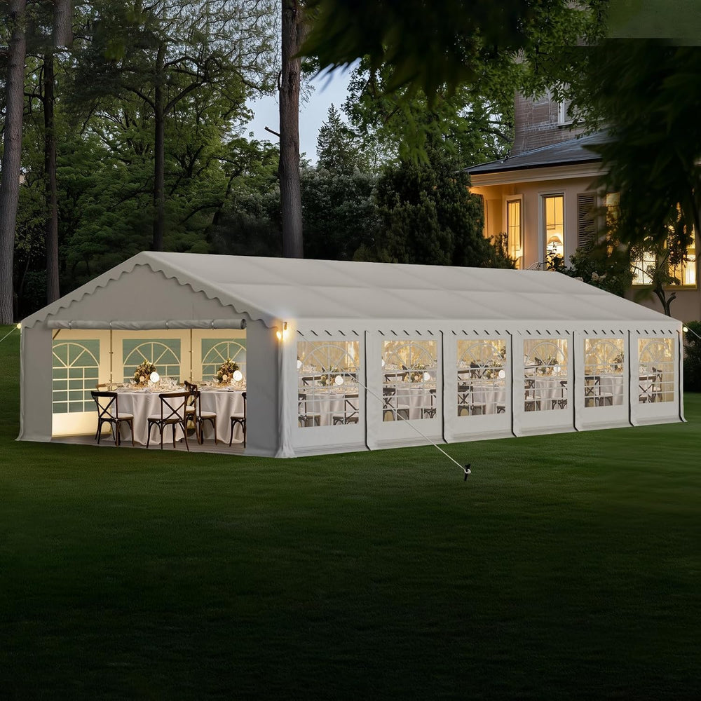 GREEN PARTY 20x40 ft Party Tent Heavy Duty, Outdoor Wedding Commercial Tent