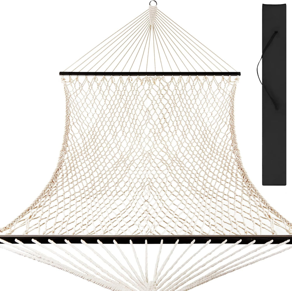 Best Choice Products 2-Person Double Hammock, Outdoor Woven Cotton Rope Hammo...