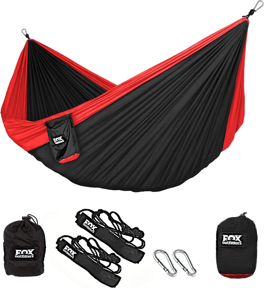 Fox Outfitters Neolite Double Camping Hammock - Lightweight Portable Nylon Pa...