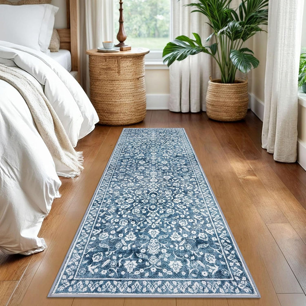 Washable Vintage 2x6 Runner Rug Non Slip Runners for Hallway