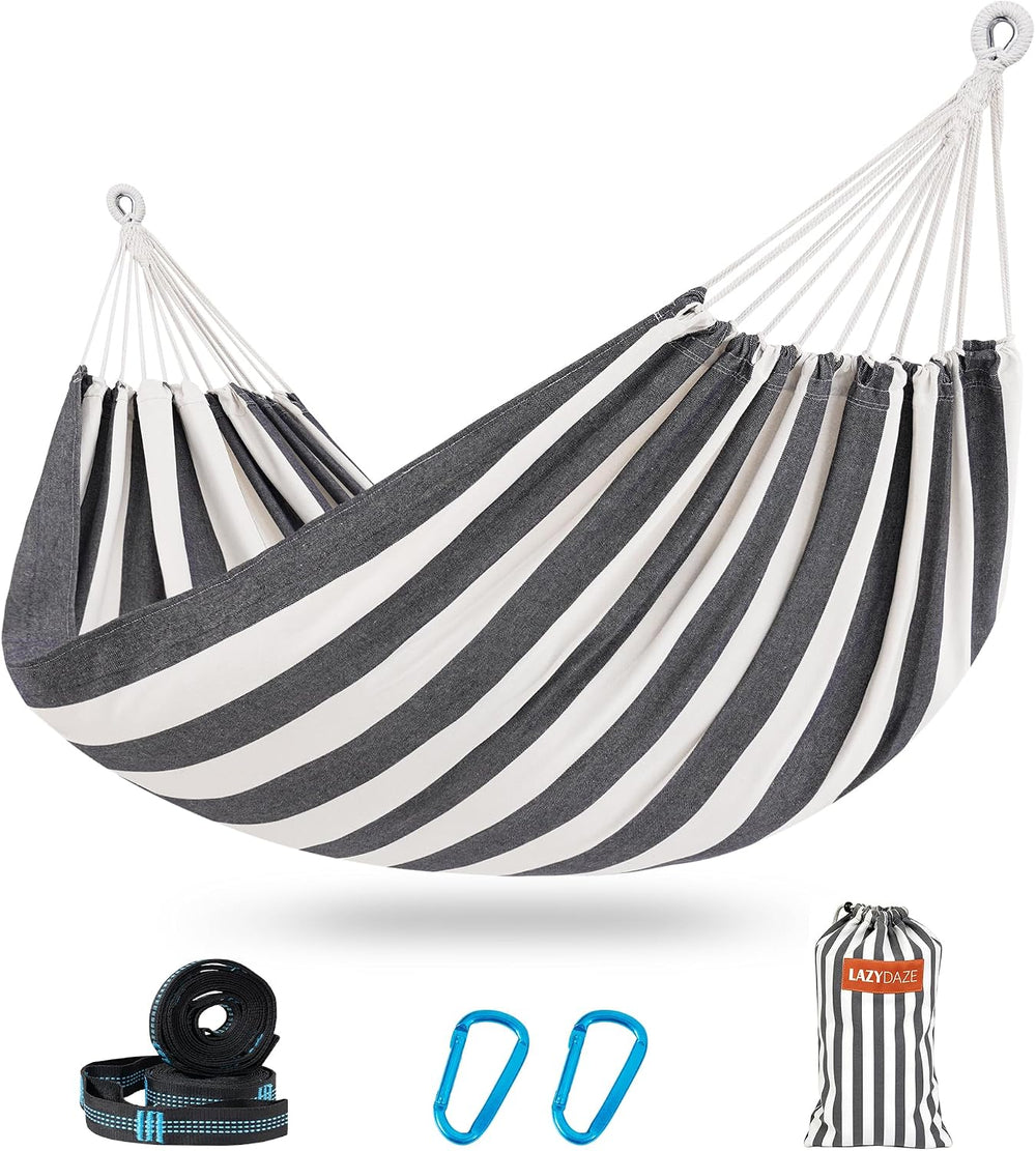 Lazy Daze XL Double Brazilian Hammock, Portable Cotton Camping Hammock