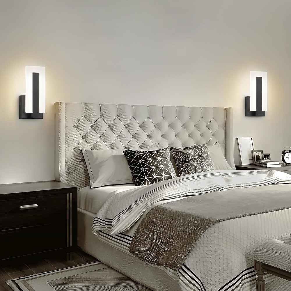 Joosenhouse Modern Black Wall Sconces Set of 2, ETL Certified, 5 CCT Selectab...