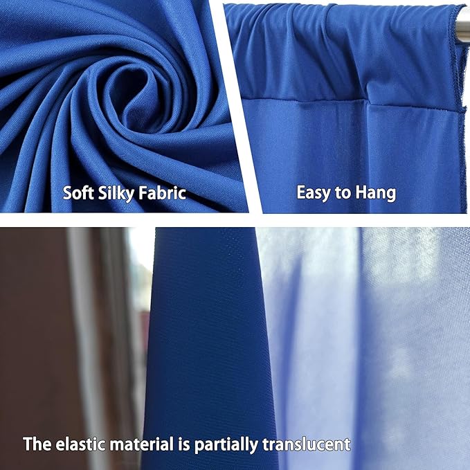 10 x 10 Feet Blue A Backdrop Curtain for Partie, Background Curtains for Phot...