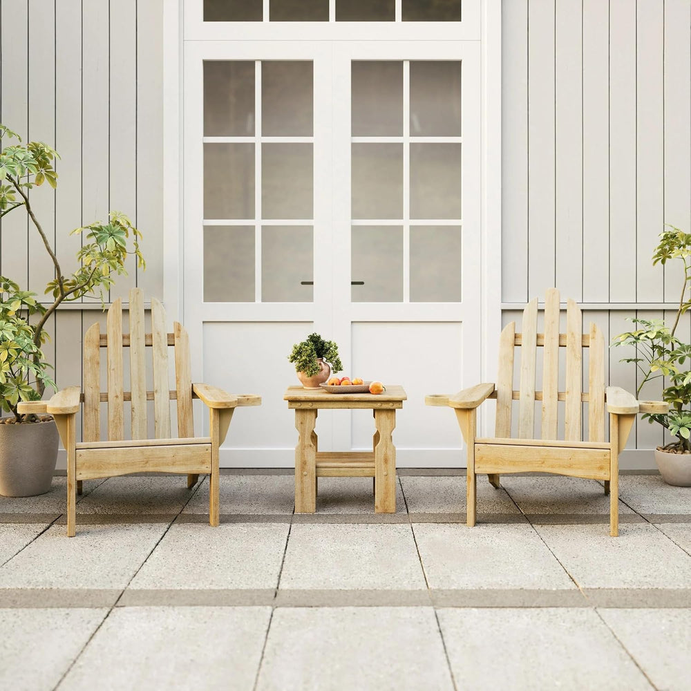 Amish Casual Heavy Duty Adirondack Chair with Cup Holders in Cedar Stain - Au...