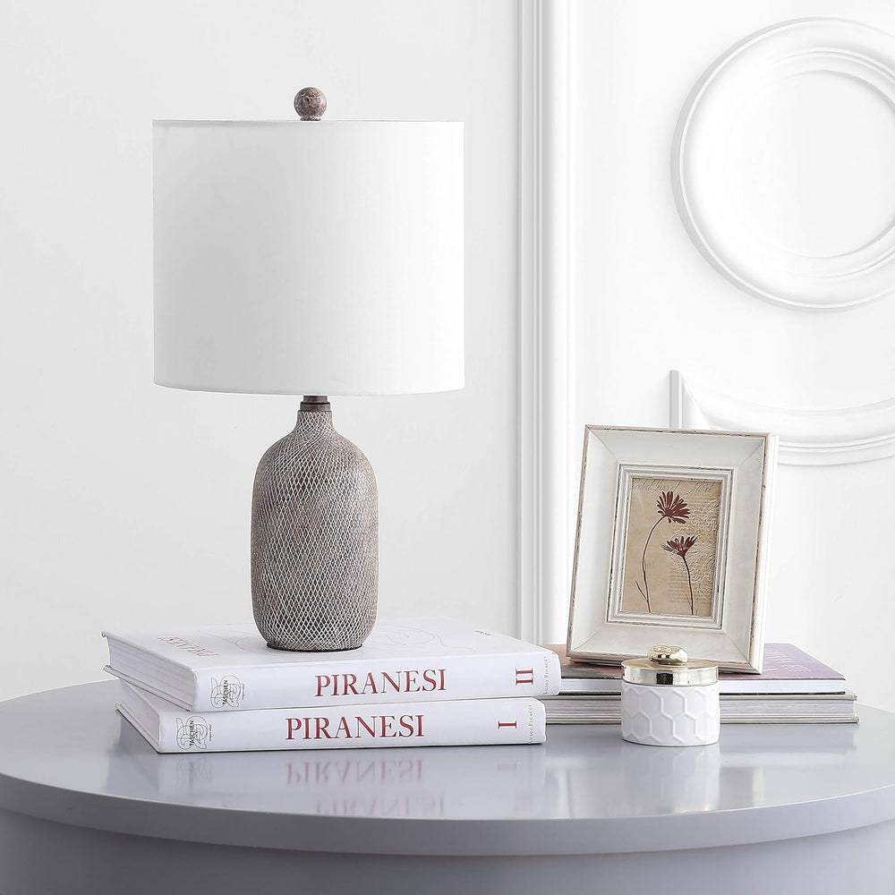 SAFAVIEH Lighting Collection Alvaro Wash Grey 19-inch Bedroom Living Room Hom...