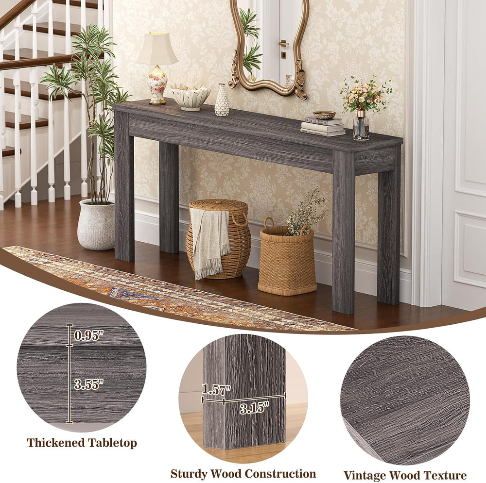 Armocity Console Table for Entryway, 47" Farmhouse Sofa Tables Narrow Long