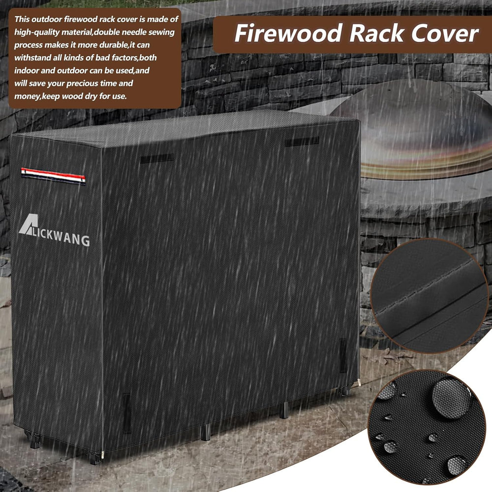 5ft Firewood Rack Cover,Heavy Duty 600D Waterproof Outdoor Firewood Storage R...