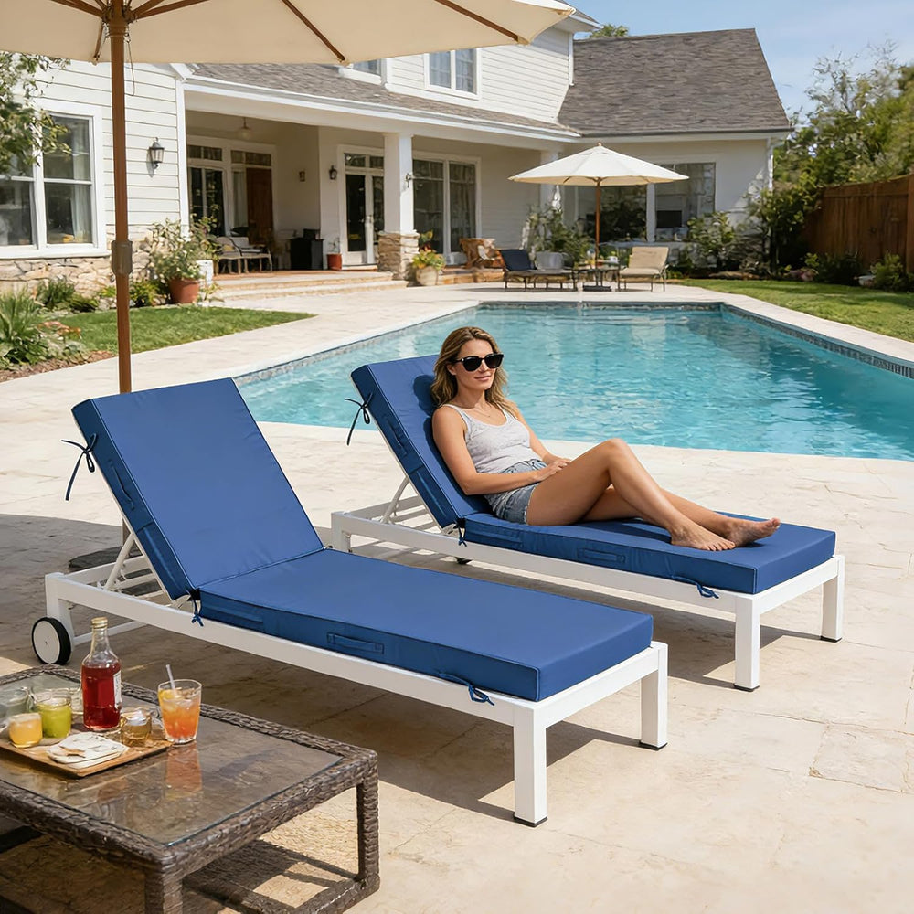 72x21x4in Lounge Cushions for Outdoor Furniture,Outdoor Lounge Chair Cushions...