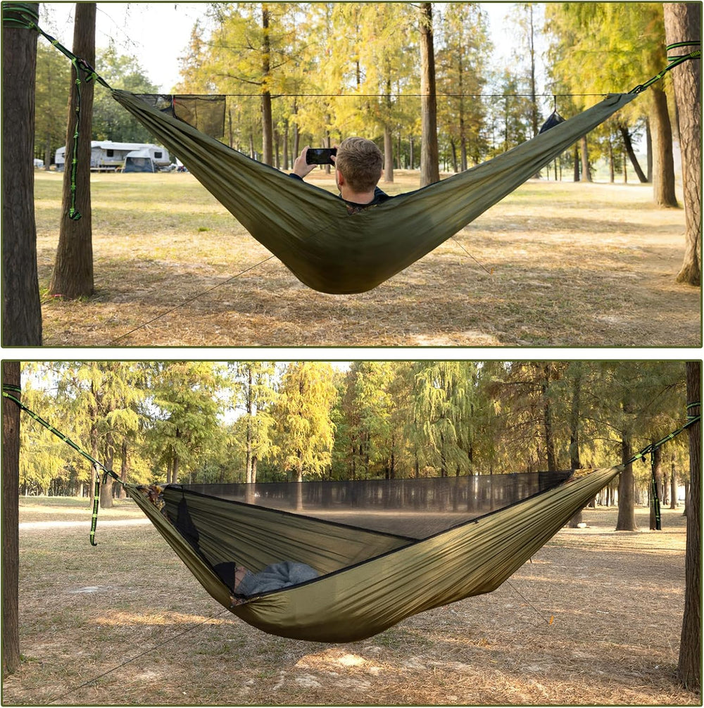 Night Cat Hammock with Mosquito Net: Portable Kit with Sleeping Pad for Solo ...