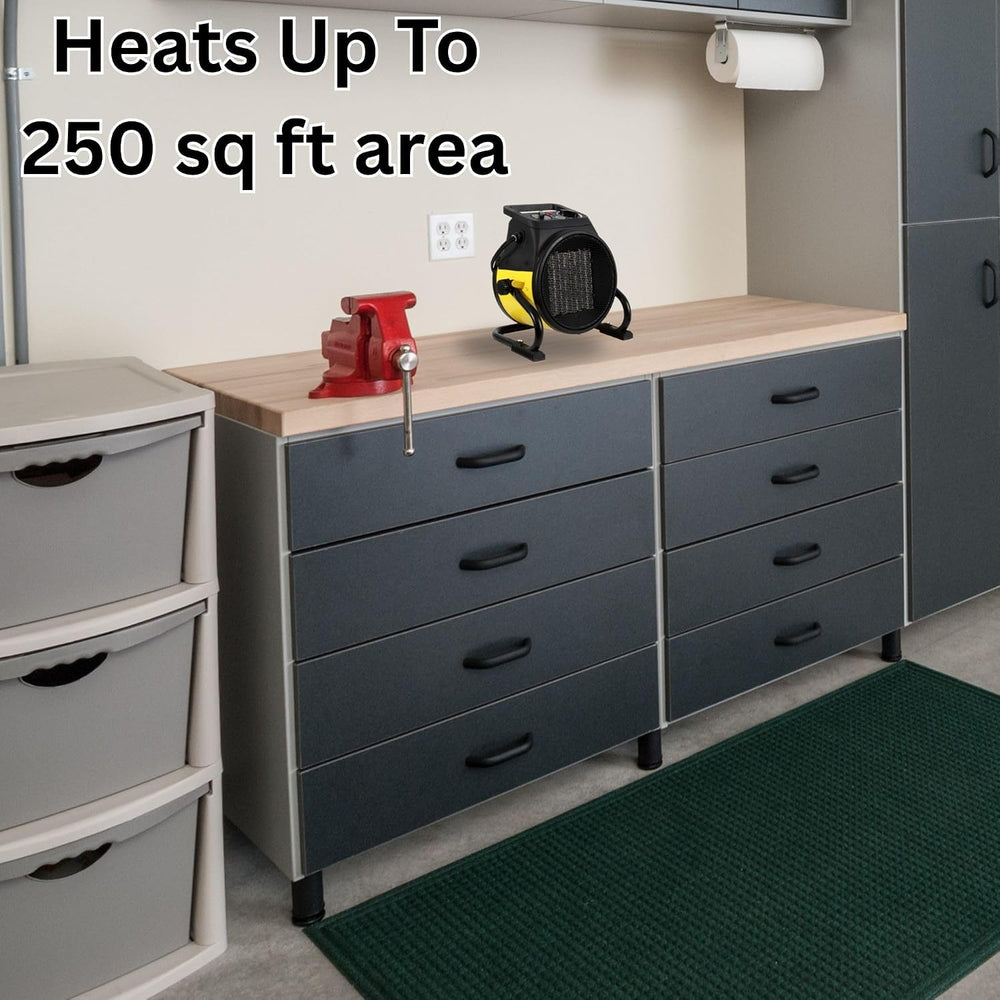 Dura Heat EUH1465 Electric Forced Air Heater with Pivoting Base 5,120 BTU, Ye...