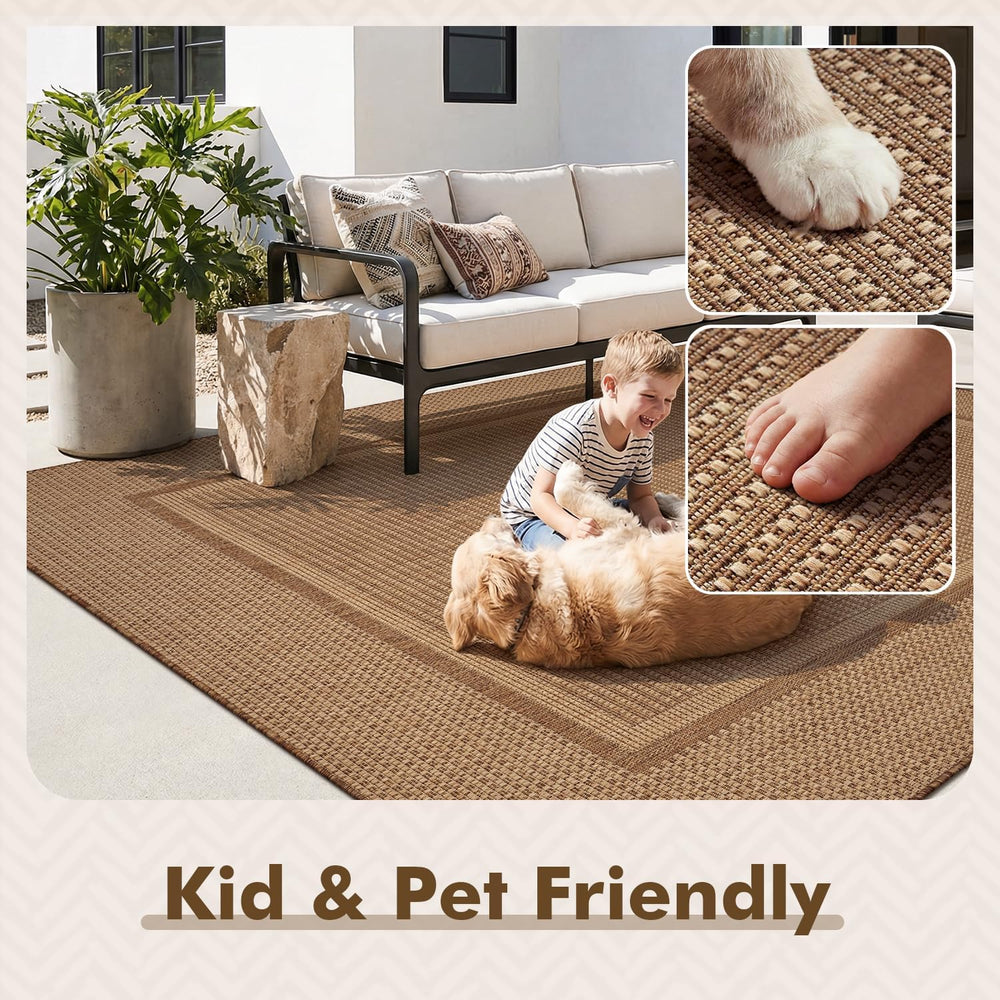 MontVoo-Outdoor Rug-Patio Rug 4x6 Polypropylene Indoor Outdoor Rugs Outdoor C...