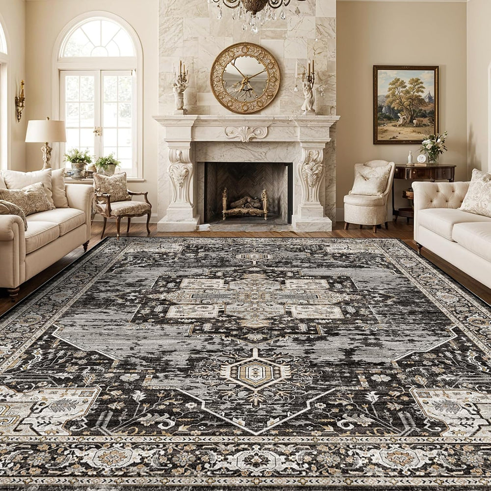 RUUGME Washable 10x14 Area Rug - Soft Area Rugs for Living Room Stain Resista...