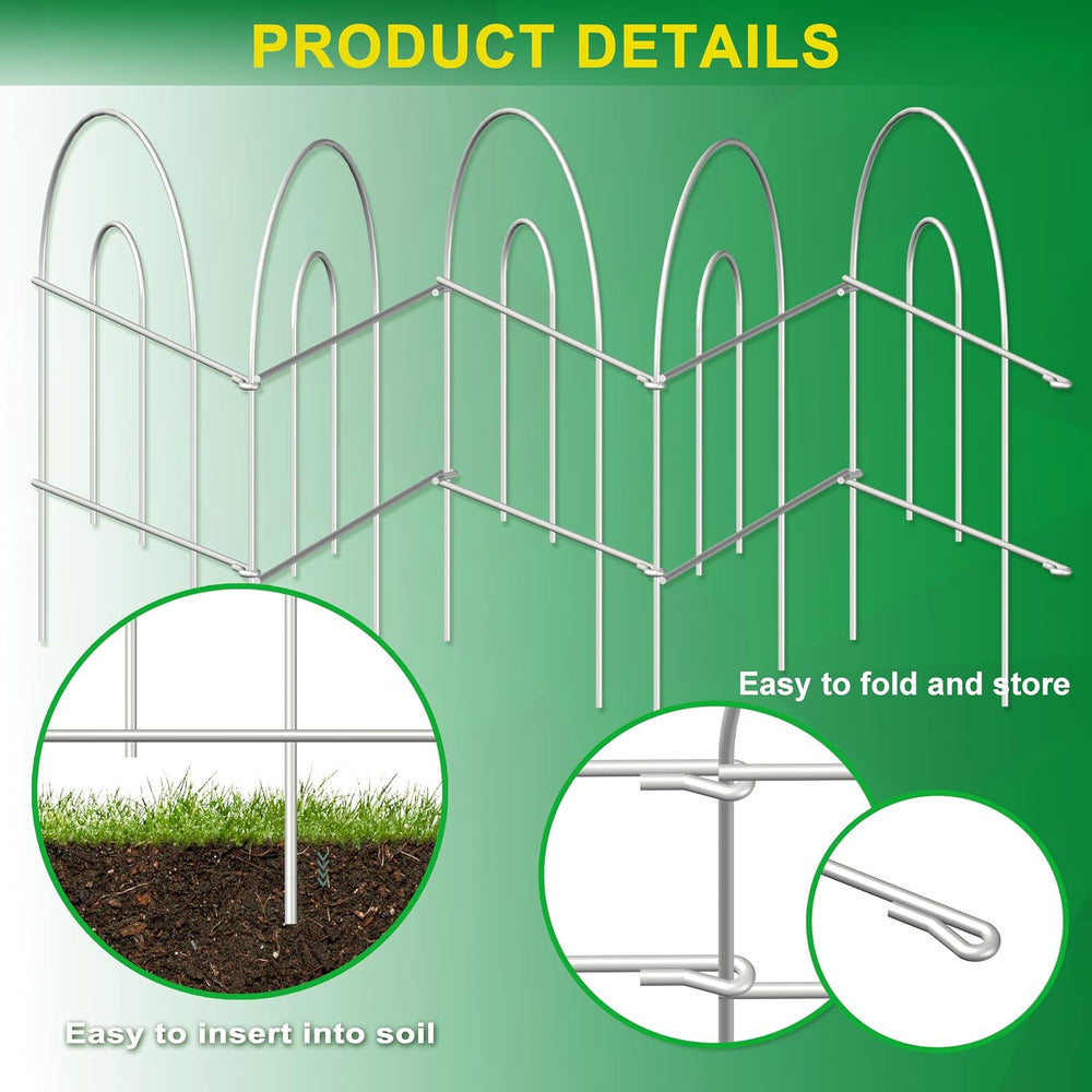 Decorative White Garden Fence Border 18inX50ft Flower Bed Garden Fencing