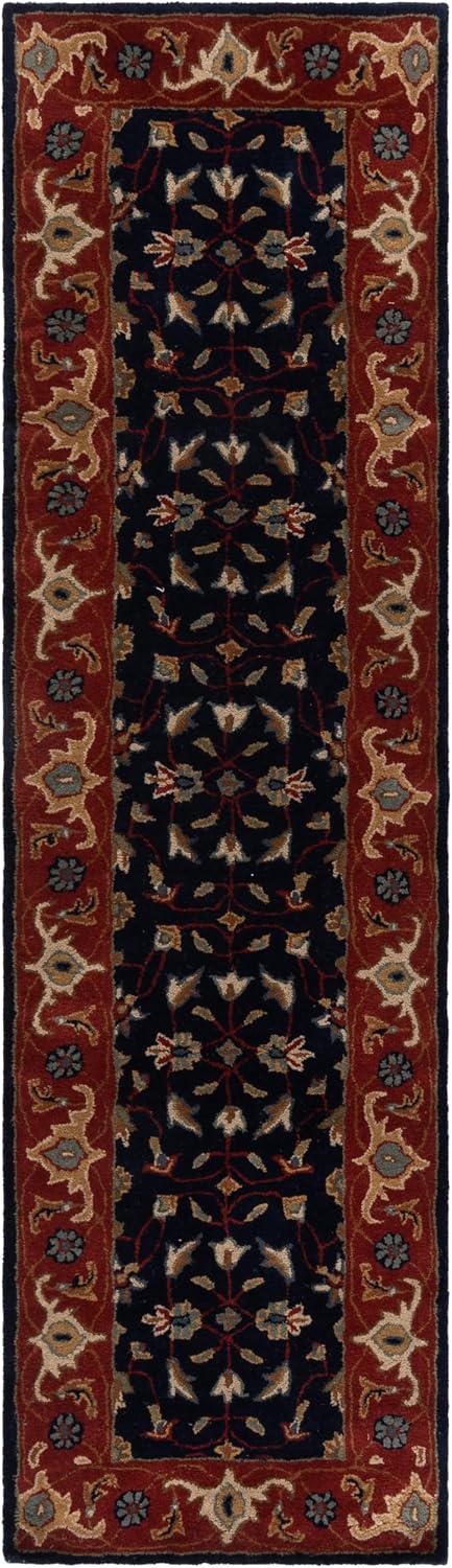 SAFAVIEH Royalty Collection Runner Rug - 2'3" x 8', Navy & R...
