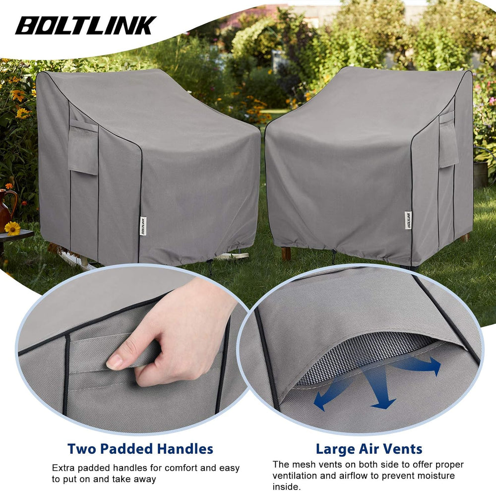 Patio Chair Covers Waterproof, Heavy Duty, 31.5x33.5x36 in, 2 Pack