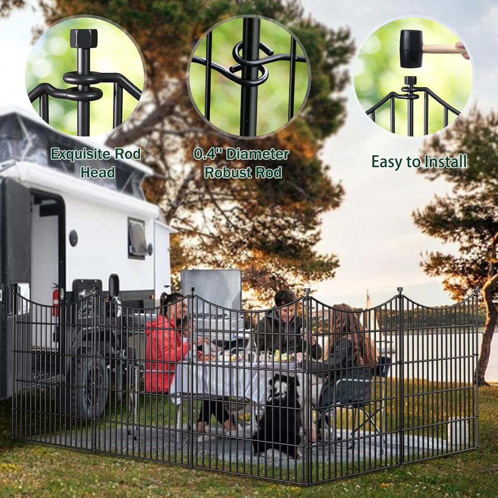 No Dig Dog Fence Outdoor for Yard, 24 in(H) X 10 ft(L)