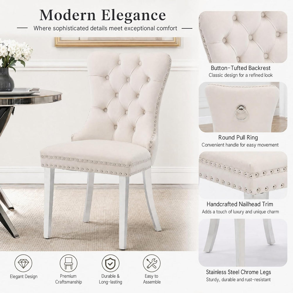 HomVent White Faux Marble Expandable Dining Table Set for 6