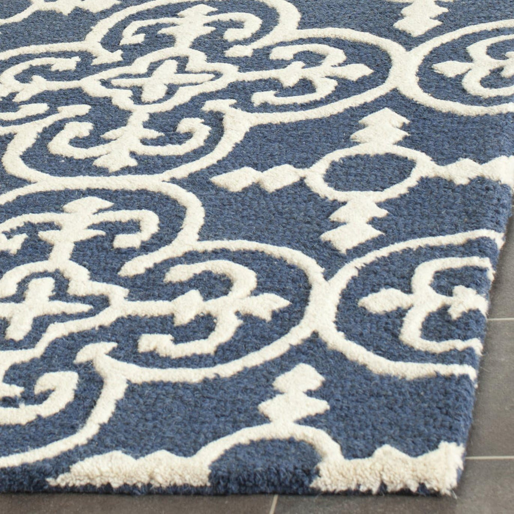 SAFAVIEH Cambridge Collection Area Rug - 10' x 14', Navy & Ivory,...