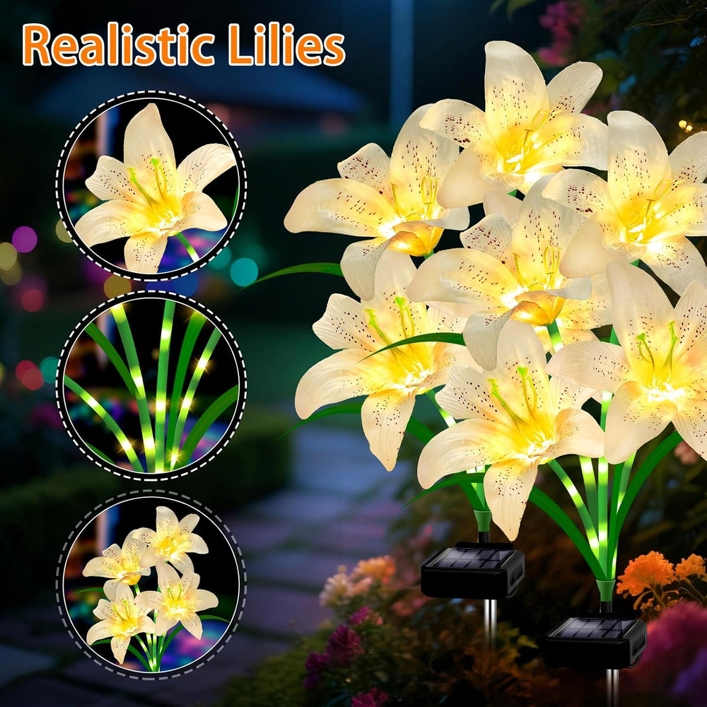 Solar Lights Outdoor, Gift for Women Mom Grandma Wife Daughter, 4 Pack 16 Sol...