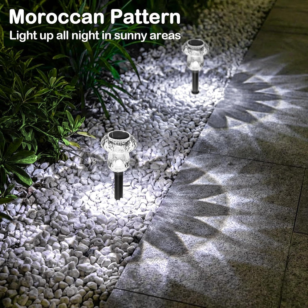 16Pack Solar Garden Lights Outdoor Cool White Mushroom Decor