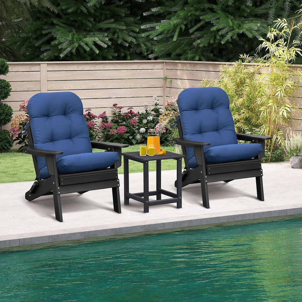 Adirondack Chair Cushion Set of 2, High Back Rocking Chairs Cushions, Waterpr...