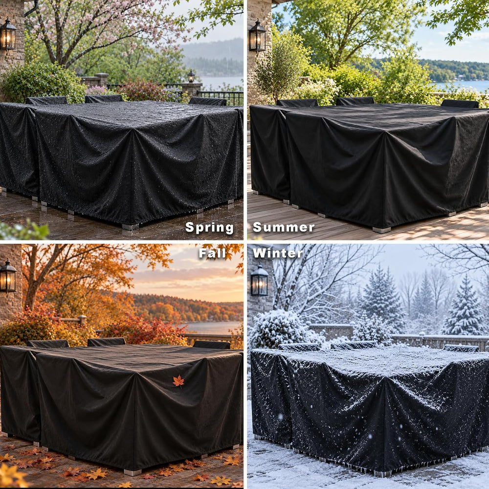 SheeChung Patio Furniture Cover Rectangular 110"L x 84"W x 28"...