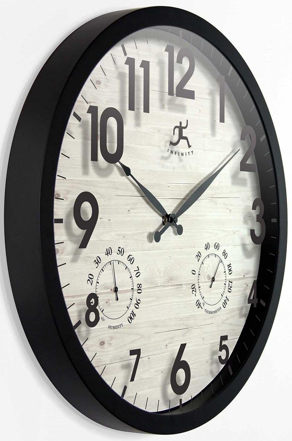 Concordia 17.5-Inch Indoor/Outdoor Waterproof Wall Clock with Built-in
