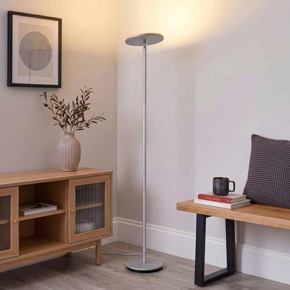 Brightech Sky LED Floor lamp, Torchiere Super Bright Floor Lamp for Living Ro...