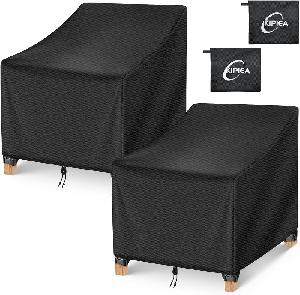 Kipiea Patio Chair Covers Waterproof Winter 2 Pack - Heavy Duty Lawn Outdoor ...
