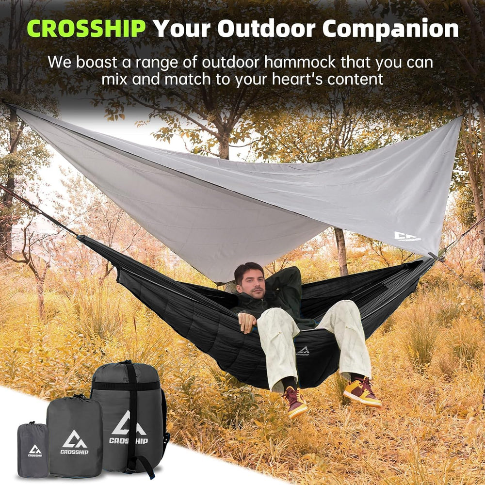 Camping Hammock with Mosquito Net, Underquilt & Rain Fly Tarp