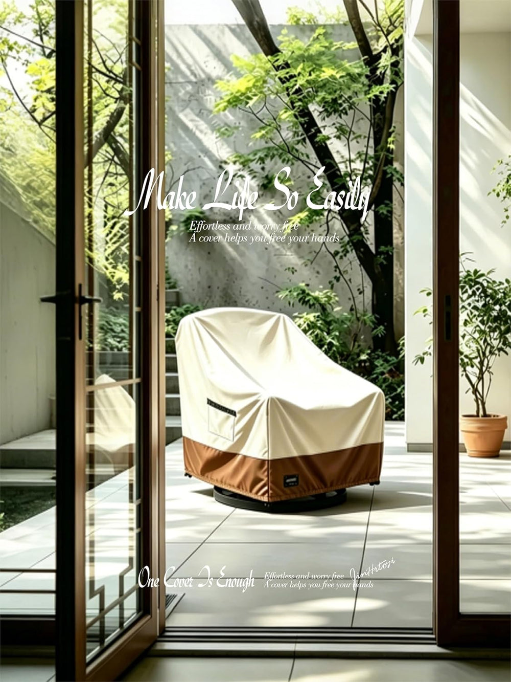 JinHrtoyi Outdoor Chair Covers 2 Pack,30Wx34Dx38H inches Patio Chair Cover,10...