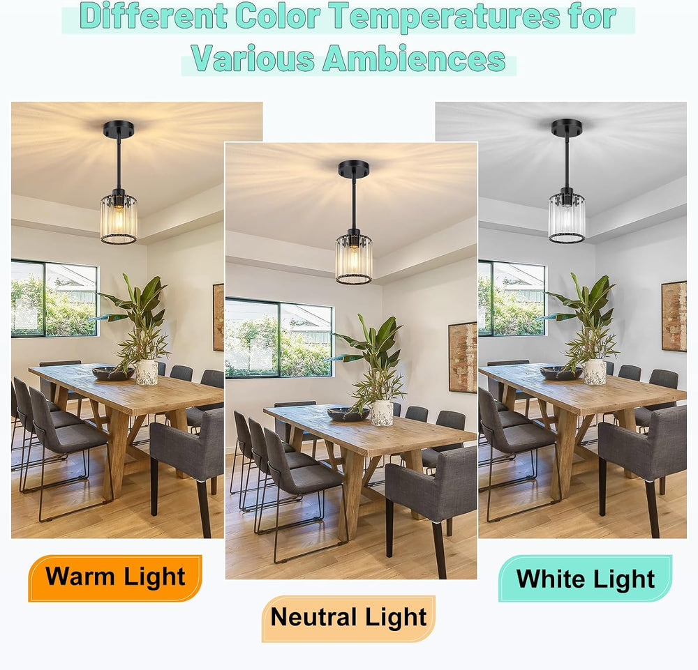 3 Pack Pendant Light Fixtures, Modern Black Pendant Lights Kitchen Island, Mi...