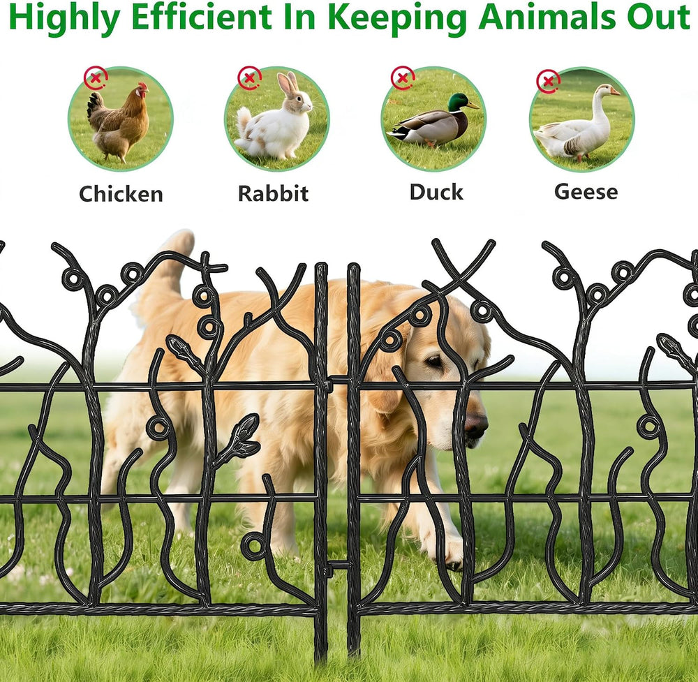 AMAGABELI GARDEN & HOME 5 Panel 26in(H)×11.5ft(L) Decorative Garden Fence...