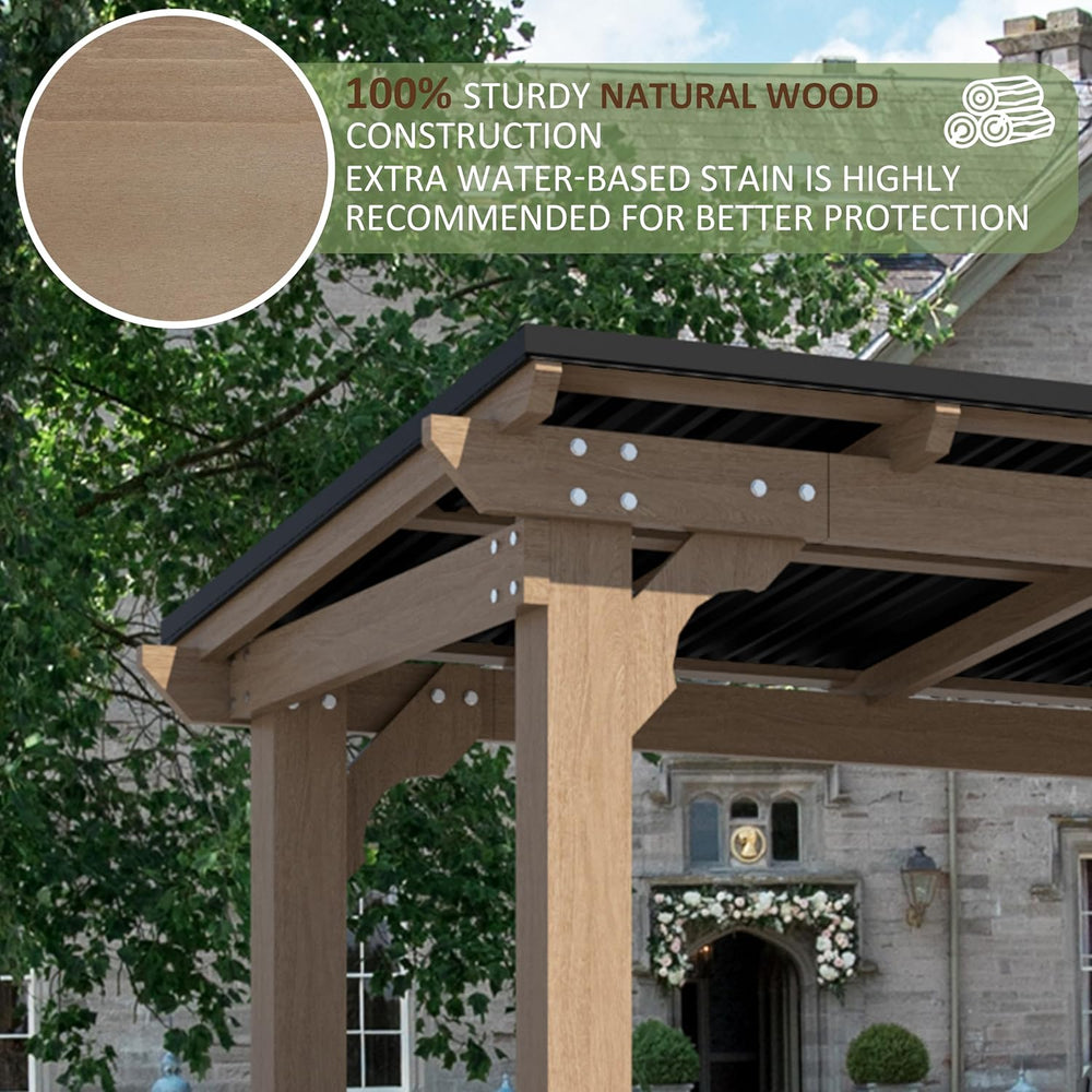 VEIKOU 8’x5’ Grill Gazebo, Patio Gazebo with Hardtop Metal Roof, Rainwater Dr...