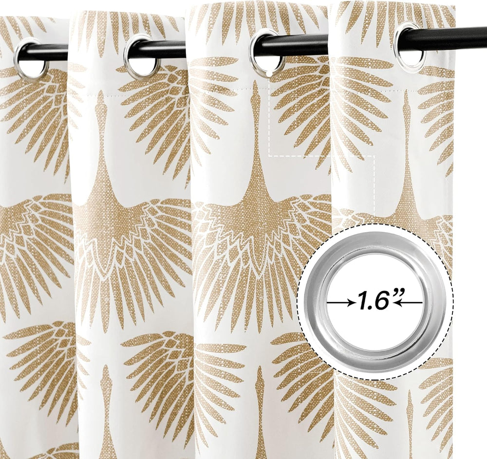 KGORGE Geometric Pattern Blackout Curtains - Thermal Insulated Room Darkening...