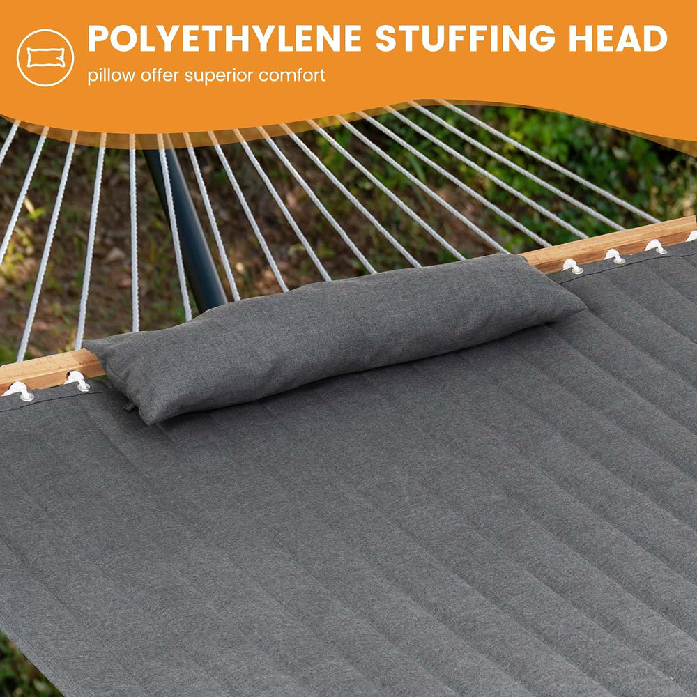 Lazy Daze 12 FT Sunbrella Quilted Hammock, Non-Fading Double Hammock