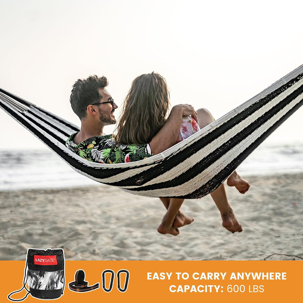 Lazy Daze XL Handwoven Mayan Hammock, 10.5FT Double Camping Hammocks
