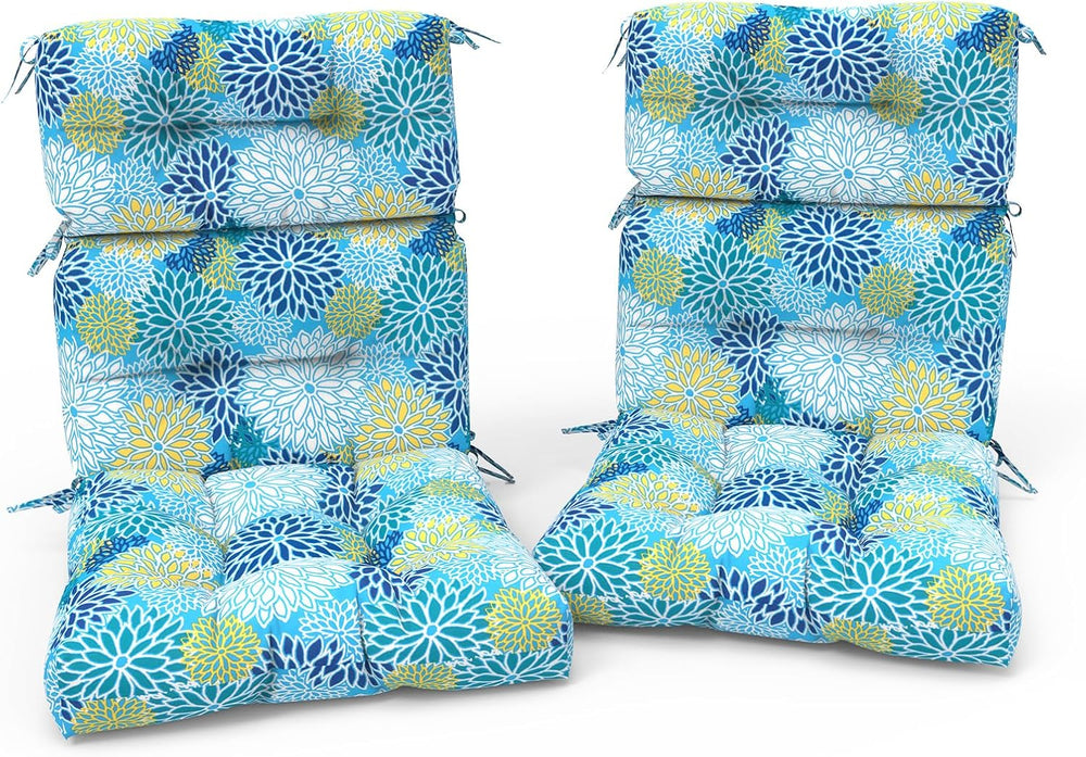 Outdoor High Back Patio Chair Cushions, Tufted Rocking Chair Cushions, Adiron...