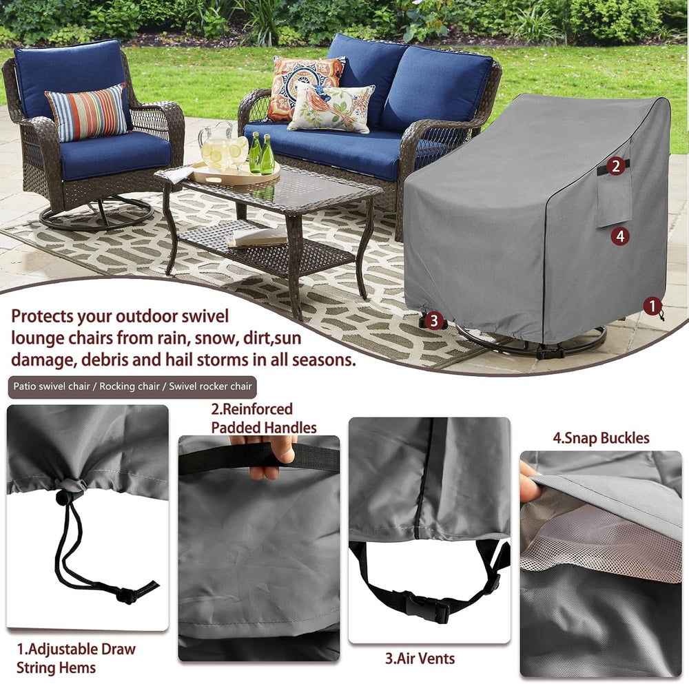Okcool Patio Chair Covers,Heavy Duty 600D Outdoor Furniture Covers Fits up to...