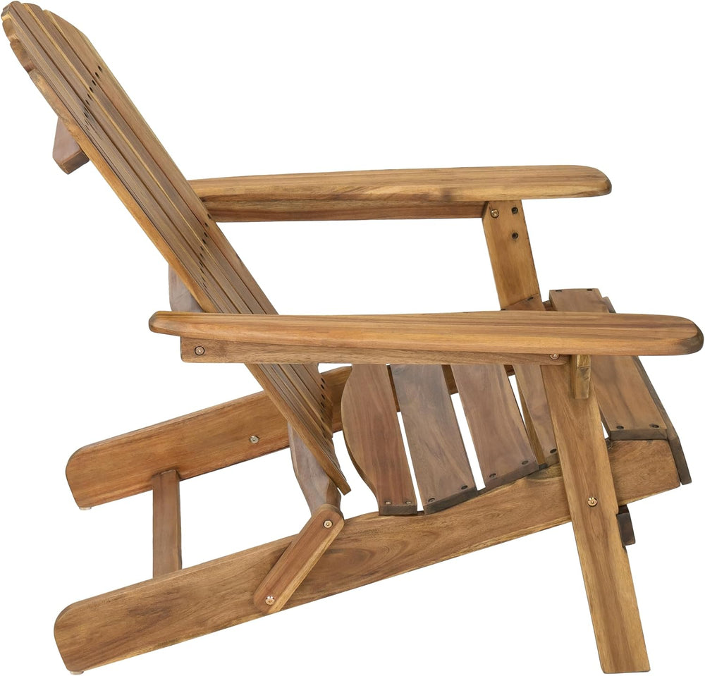 Christopher Knight Home Hanlee Folding Wood Adirondack Chair, Natural Stained...