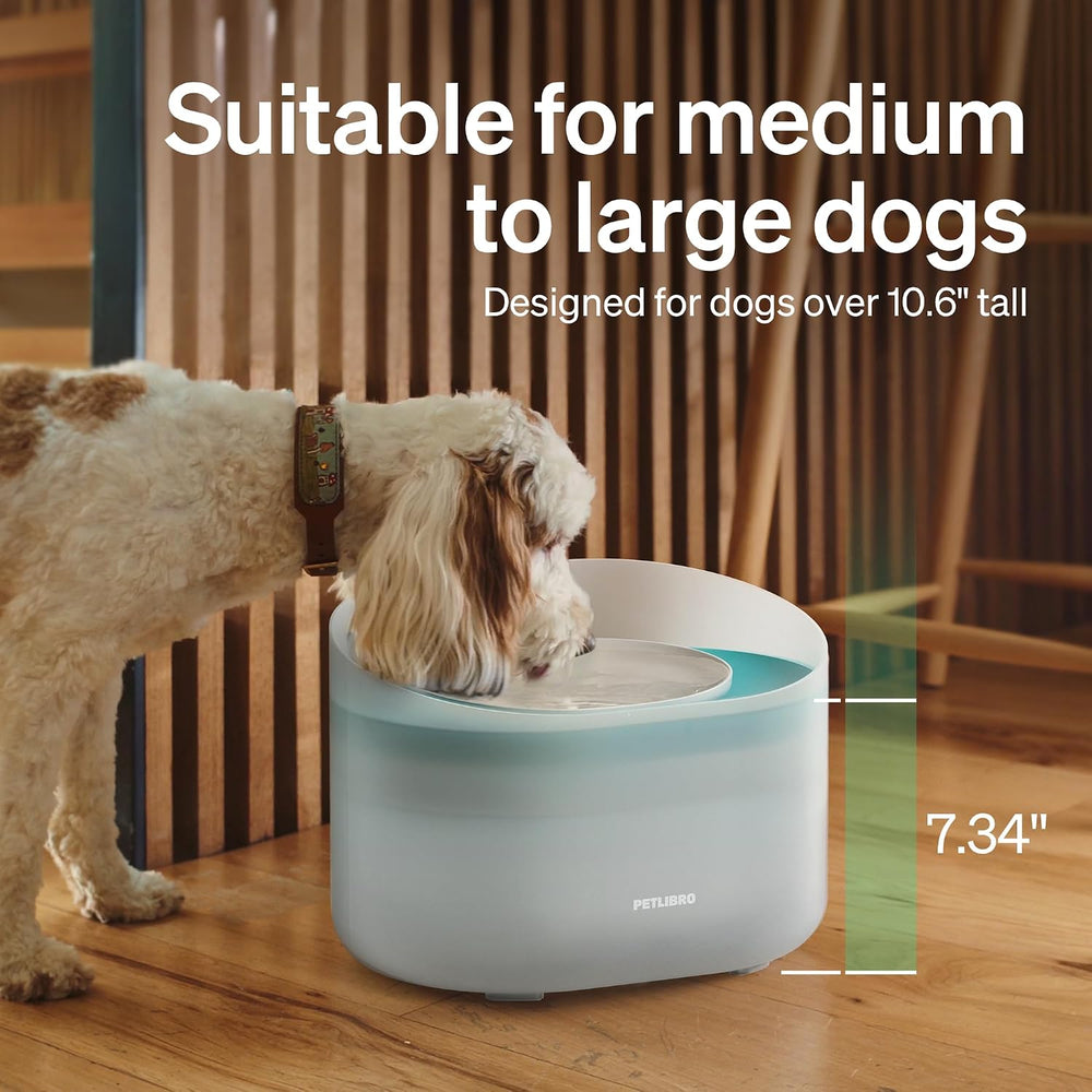 PETLIBRO 2.1Gal/8L Dog Water Fountain for Large Dog, Anti-Splash Dog Water Bo...