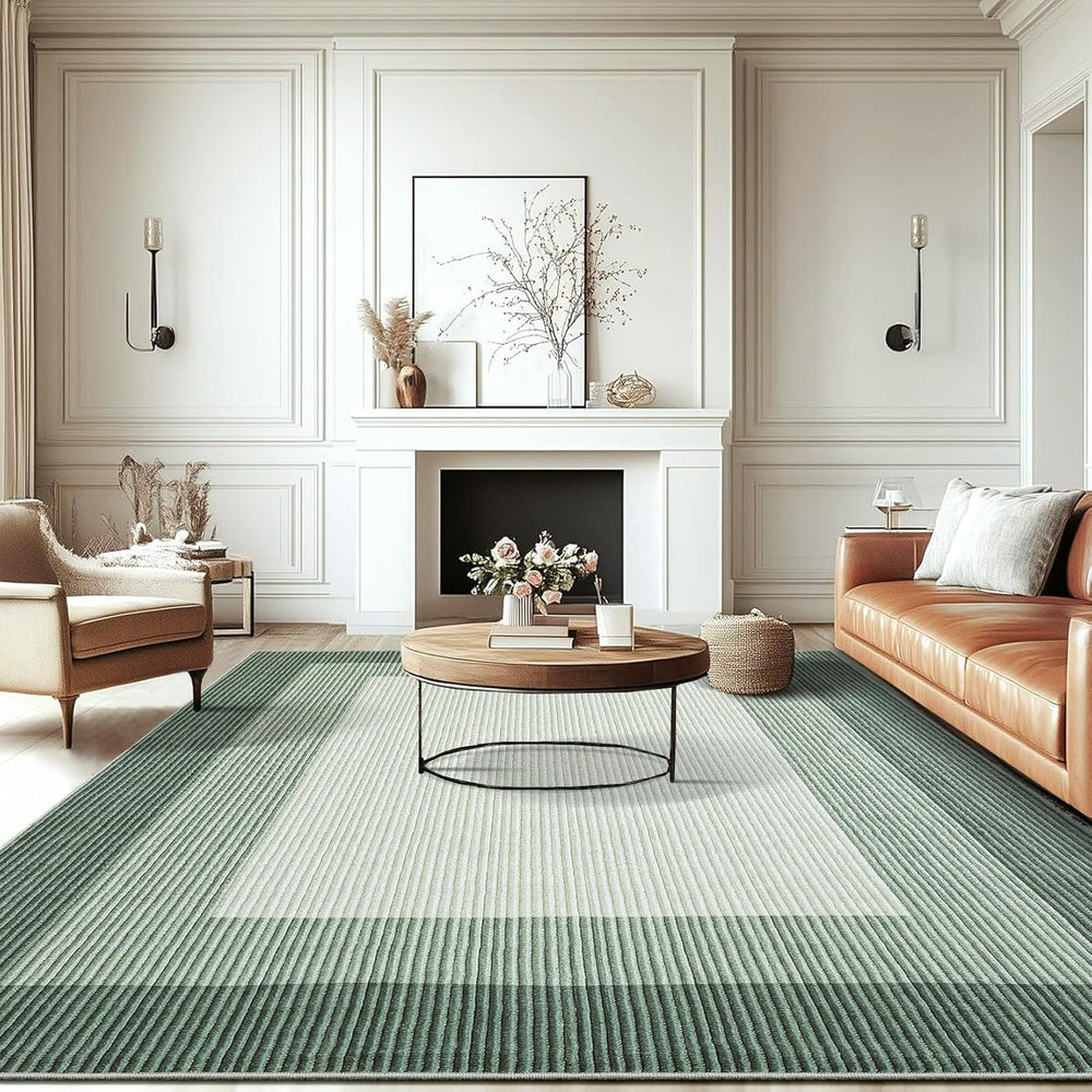 GarveeHome Area Rugs 9x12 Living Room Rug, Modern Bordered Machine Washable R...