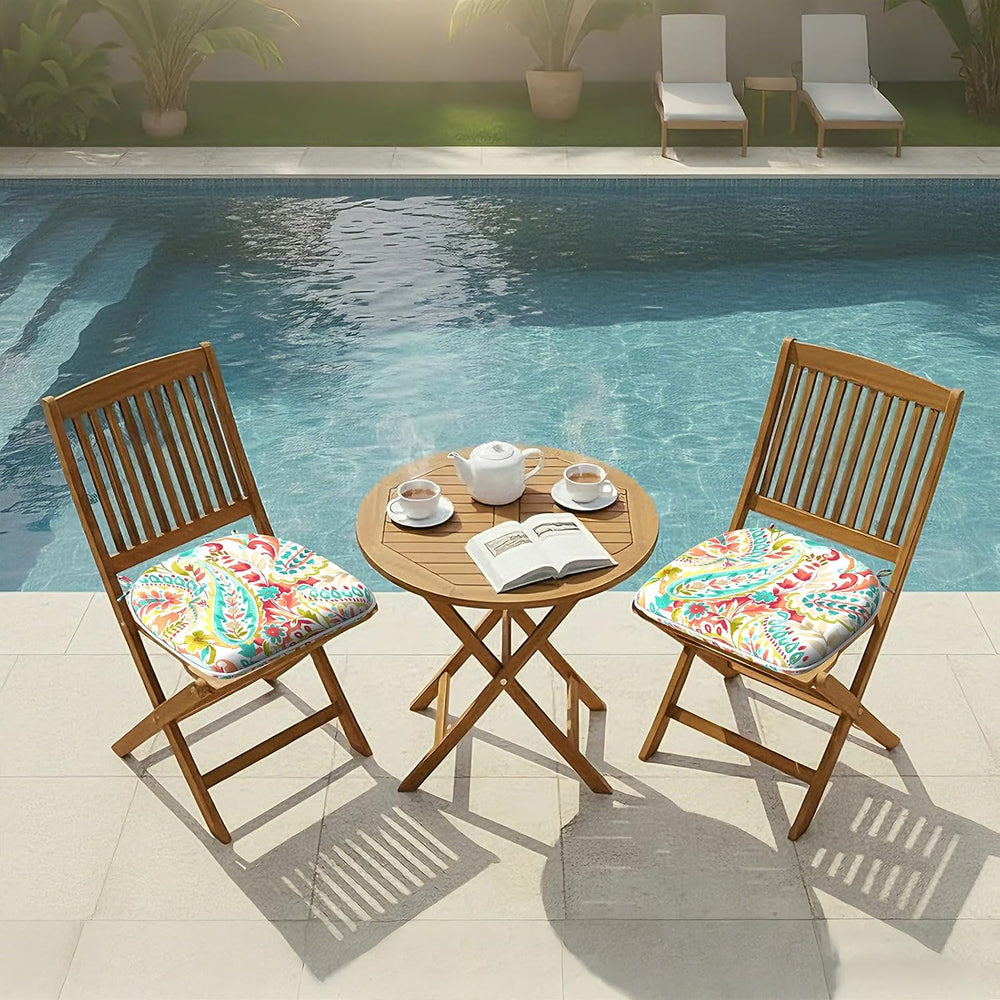 DYTXIII Set of 2 Outdoor Chair Cushions with Ties,Water Repellent Patio Chair...
